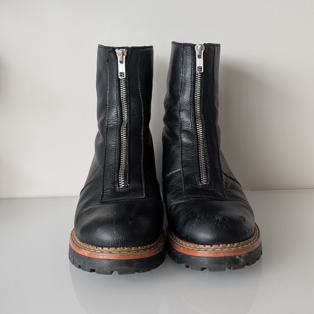 Made in Spain - Black Leather Ankle Boots - Picture 3 of 5